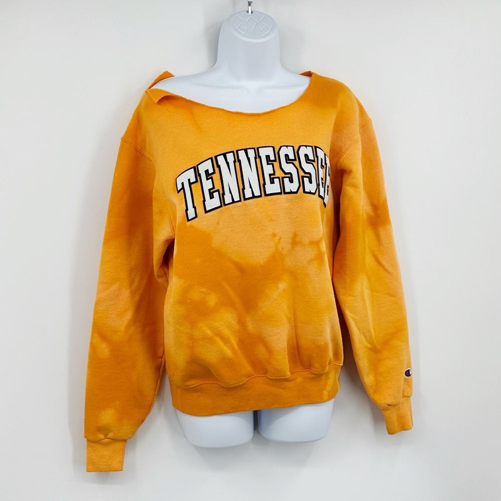 Champion Tennessee Volunteers Custom Bleach Splatter Sweatshirt Size Medium
